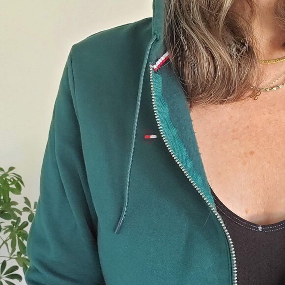 Tommy Hilfiger Forest Green Hoodie / Size L - Picture 5 of 9